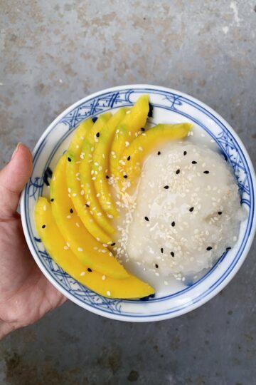 Sticky rice med mango