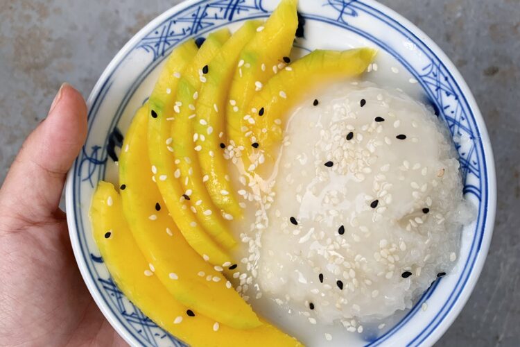 Sticky rice med mango
